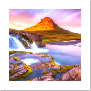 nature waterfall Posters and Art